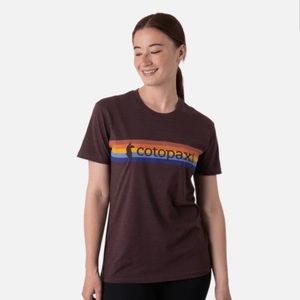 Cotopaxi On the Horizon Graphic Tee “Black Iris” Womens sizing NWT